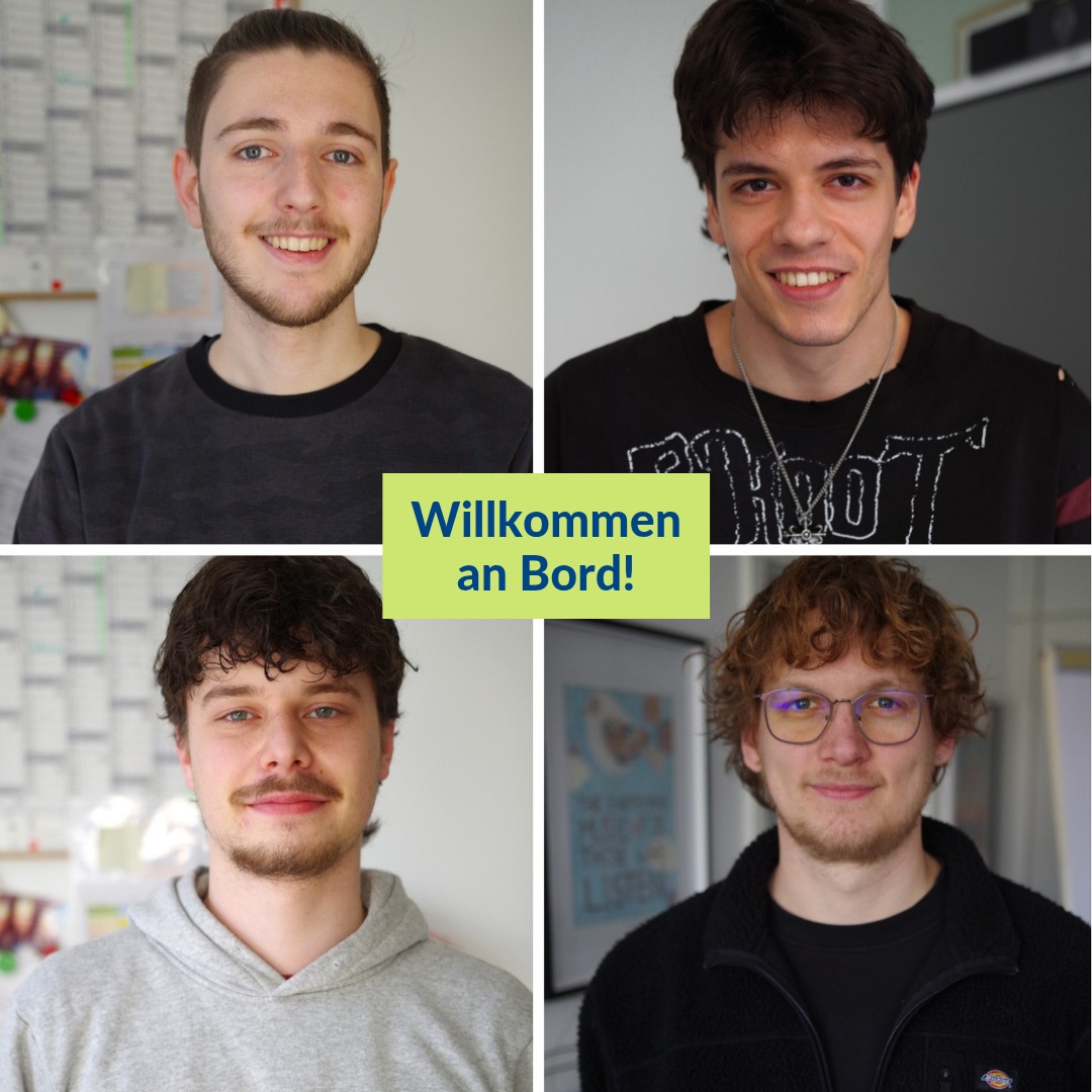 Wir freuen uns riesig, vier neue Gesichter in unseren Teams begrüßen zu dürfen! 🙌 Ab sofort werden uns , Julian Kramp (oben links) in START, Christian Lopes (oben rechts) in HiB, Matija Pavolovic (unten links) in START und Andre Rudolph (unten rechts) im Stadtteilbüro Schelmengraben und Jugendwohnen mit ihren frischen Ideen, viel Energie und der Begeisterung für neue Herausforderungen bereichern! 🚀
Herzlich willkommen # wiesbaden # bauhauswerkstaetten #hochschule #praktikum #hsrm #sozialearbeit